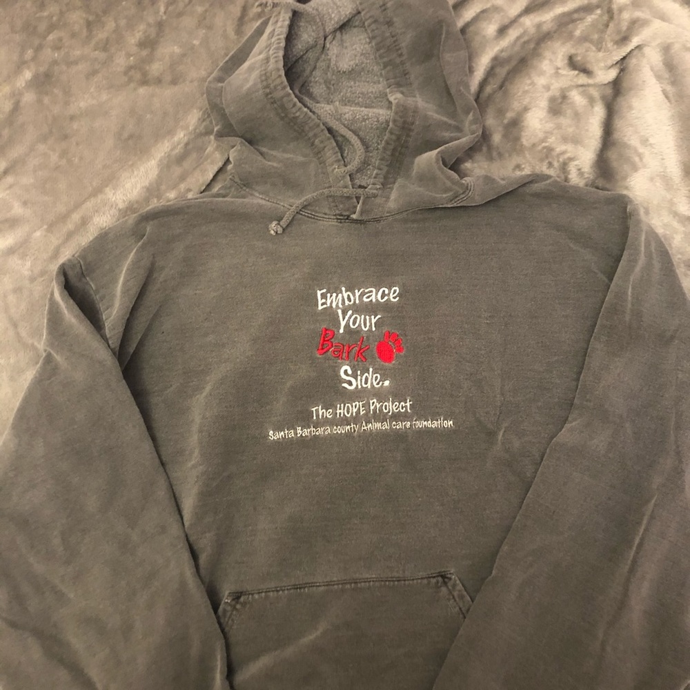 🌺 Embrace Your Bark Side Grey Hoodie